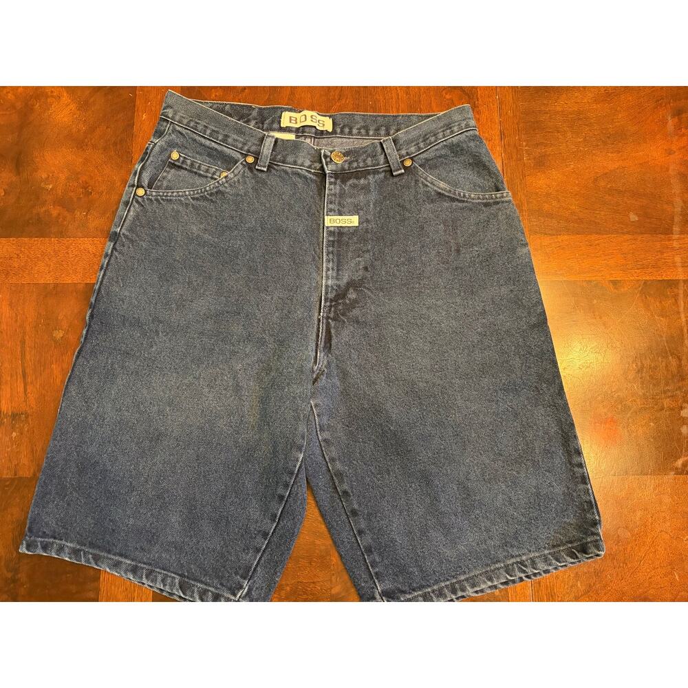 Vintage BOSS Denim Jean Shorts Men’s Size 31 Baggy 90s Made in USA